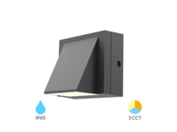 Arandela De Parede Led Para Exterior 6w 3 Em 1 Ip65 Cinza Braytron