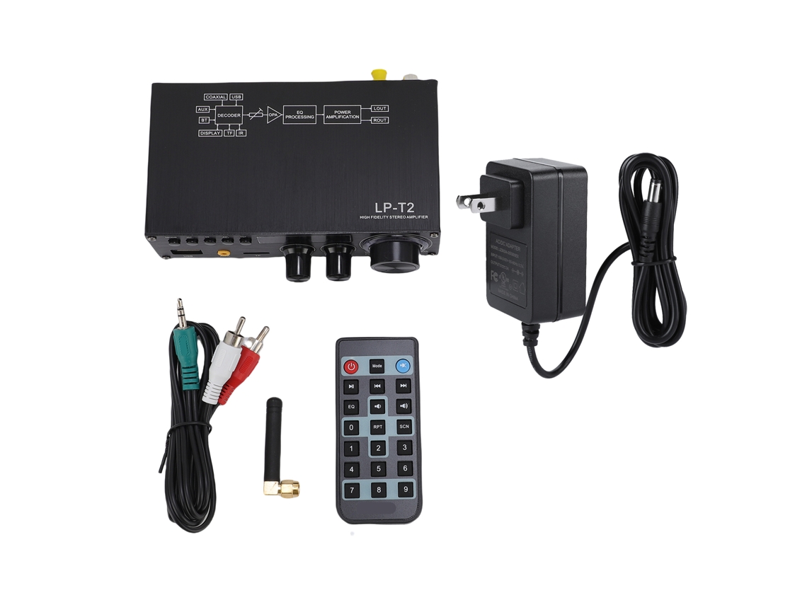 Amplificador Estéreo EOOCOO (canal 2.1 Bluetooth 5.1)
