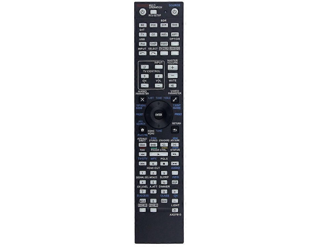 Comando À Distância De Substituição Para Axd7613 Pioneer Sc-lx75 Vsx-lx55 Sc-09tx Axd7612 Axd7616 Recetor Av
