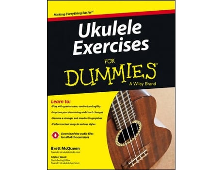 Livro ukulele exercises for dummies de b mcqueen (inglês)