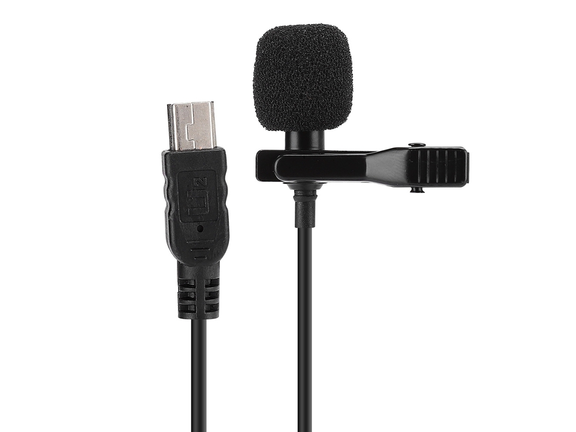 Microfone de lapela compacto para câmera dslr, para gravações de transmissões ao vivo e entrevistas CHABERLU