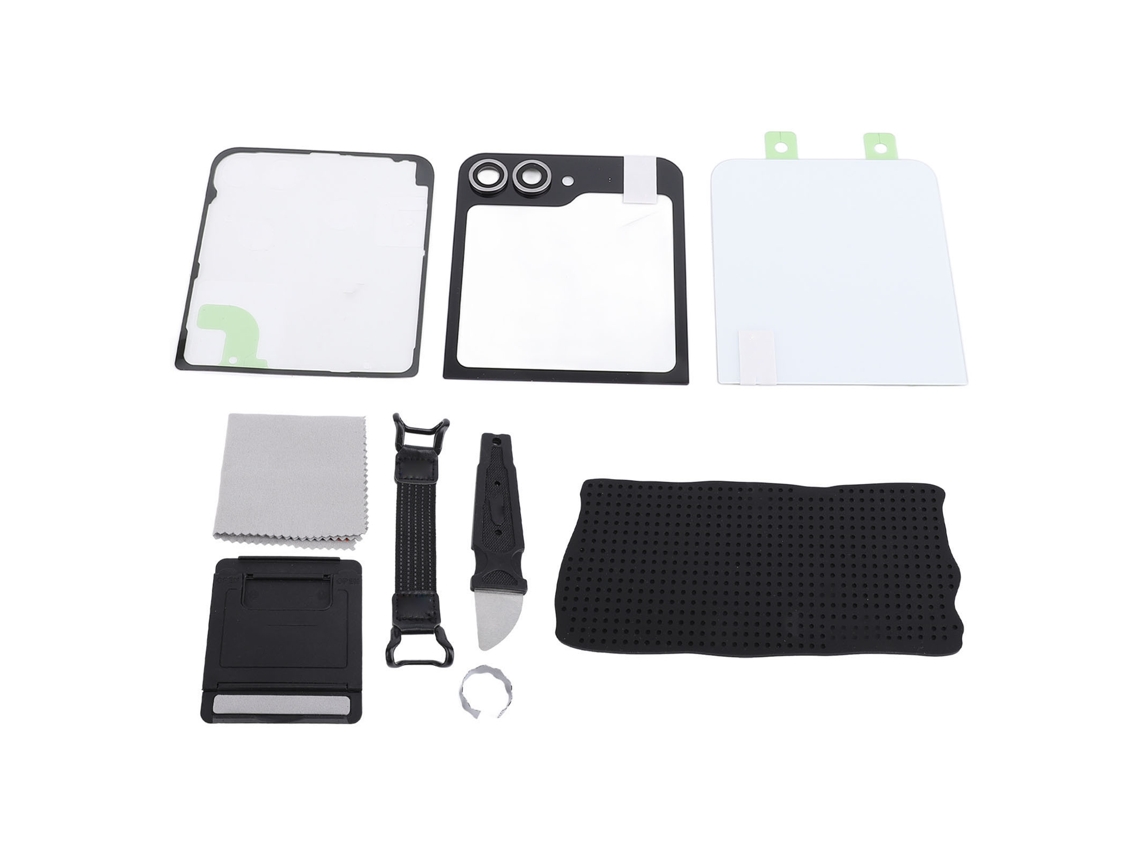 Kit Reparo Vidro Tapa Traseira Celular Flip Galaxy Z Flip 6 5g Branco