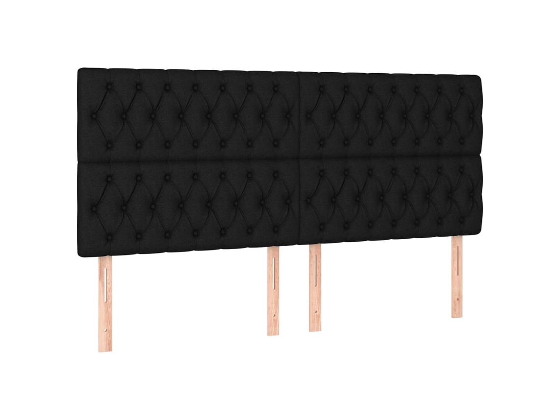 Cabeceira Preta 200x7x118/128 Cm Tecido MAISON EXCLUSIVE