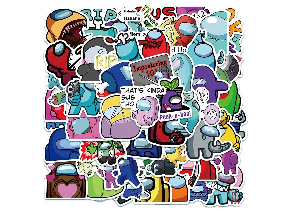Novos Adesivos à Prova Dágua Do Among Us Para Laptop, Skate, Scrapbook E Outros Projetos Diy. Aquaforge