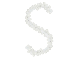 Conjunto 1 Guirlanda De Natal Vidaxl Branco Plástico (186 Cm)