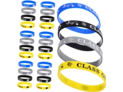 Artibetter Conjunto De 24-pulseiras Silicone Para Formatura, Pulseiras Temáticas Para Eventos De Formatura