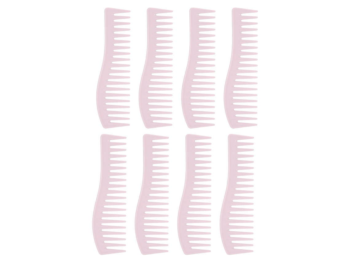 Pente De Dentes Largos Abs Para Desembaraçar Cabelo 8pcs Portátil Sem Cabo Para Shampoo E Estilo Lar Viagem