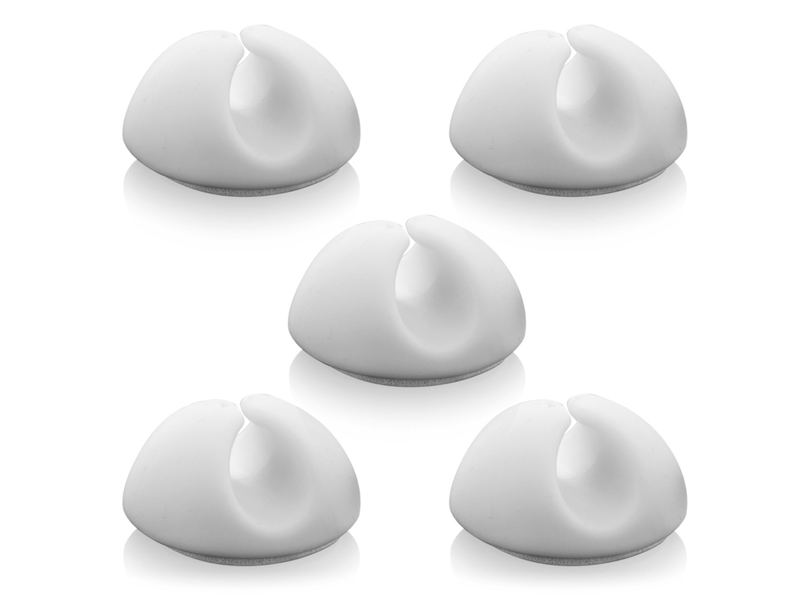 Conjunto De 5 Presilhas Para Cabos, Organizador De Cabos Para Até 8mm(branco)