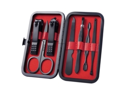 Kit Manicure 8 Em 1 Conjunto Profissional De Cuidados Pessoais Com Alicate De Unhas, Luxo, Kit De Pedicura, Preto E Vermelho Rnemitery