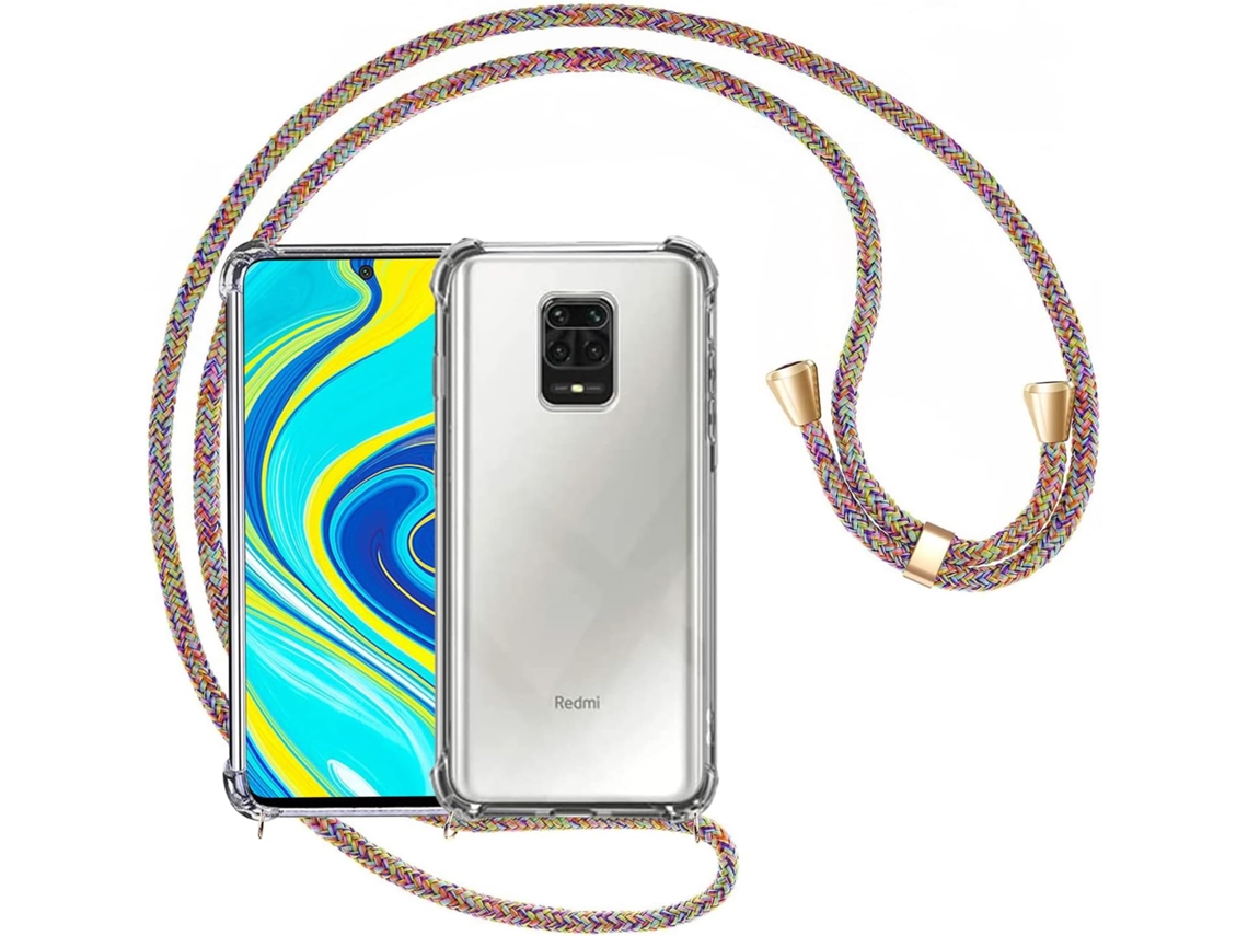 Correia Antiqueda Nota Amarelo para Xiaomi Redmi Note 9S/9 Pro/9 Pro Max HONGWE. Silicone Transparente