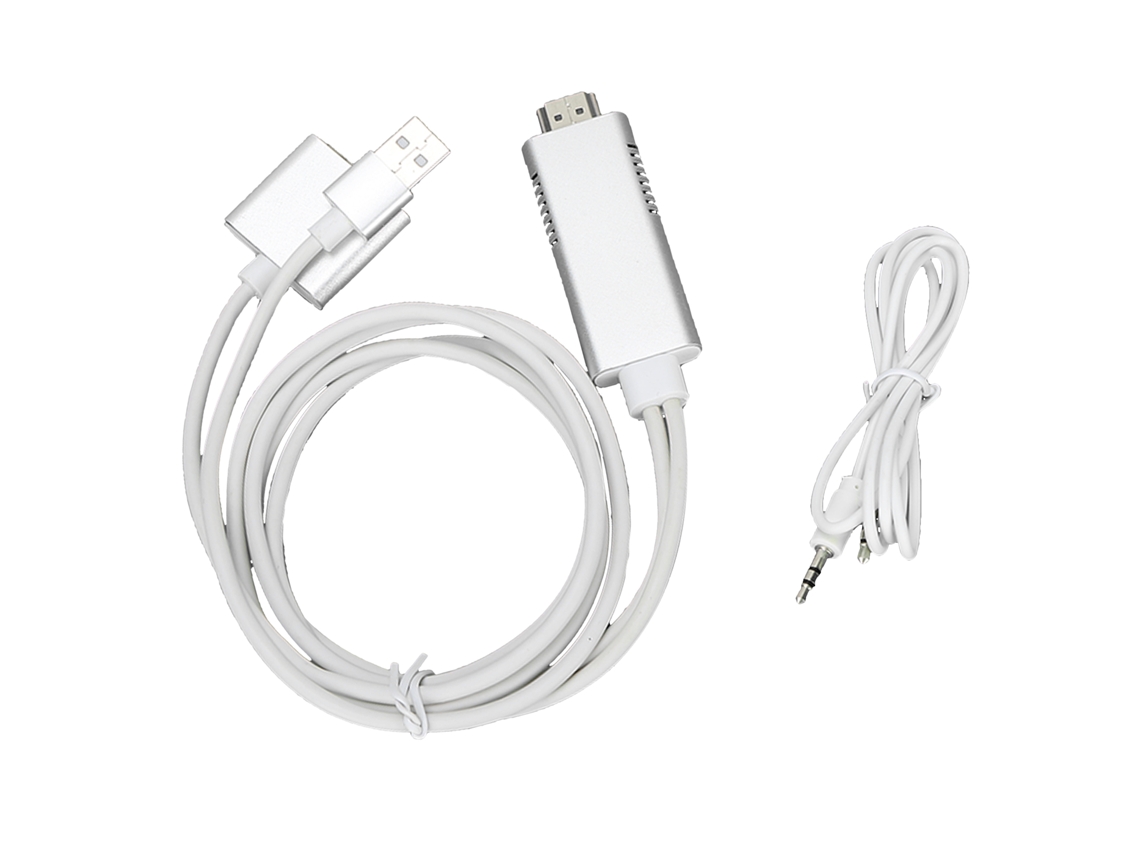 Cabo Adaptador Mirroring Usb Fêmea para Hd Multimedia Interface Macho 1080p Android Preto | S/MARCA