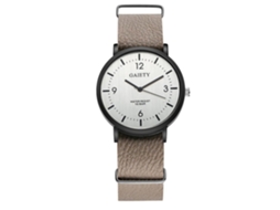 Relógio masculino casual analógico de quartzo Gaiety com pulseira de PU, estilo executivo, cinza.