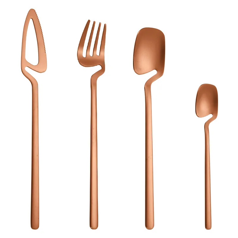 Conjunto de Jantar para Decoração de Cozinha e Mesa, Adequado para Sorvetes, Sobremesas, Sopas, Café, Etc. MDUG (dourado Rosa, 4 Peças)