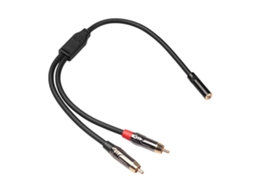 Cabo de Áudio HiFi 3.5mm para Rca com Condutor de Cobre Sem Oxigênio Mali