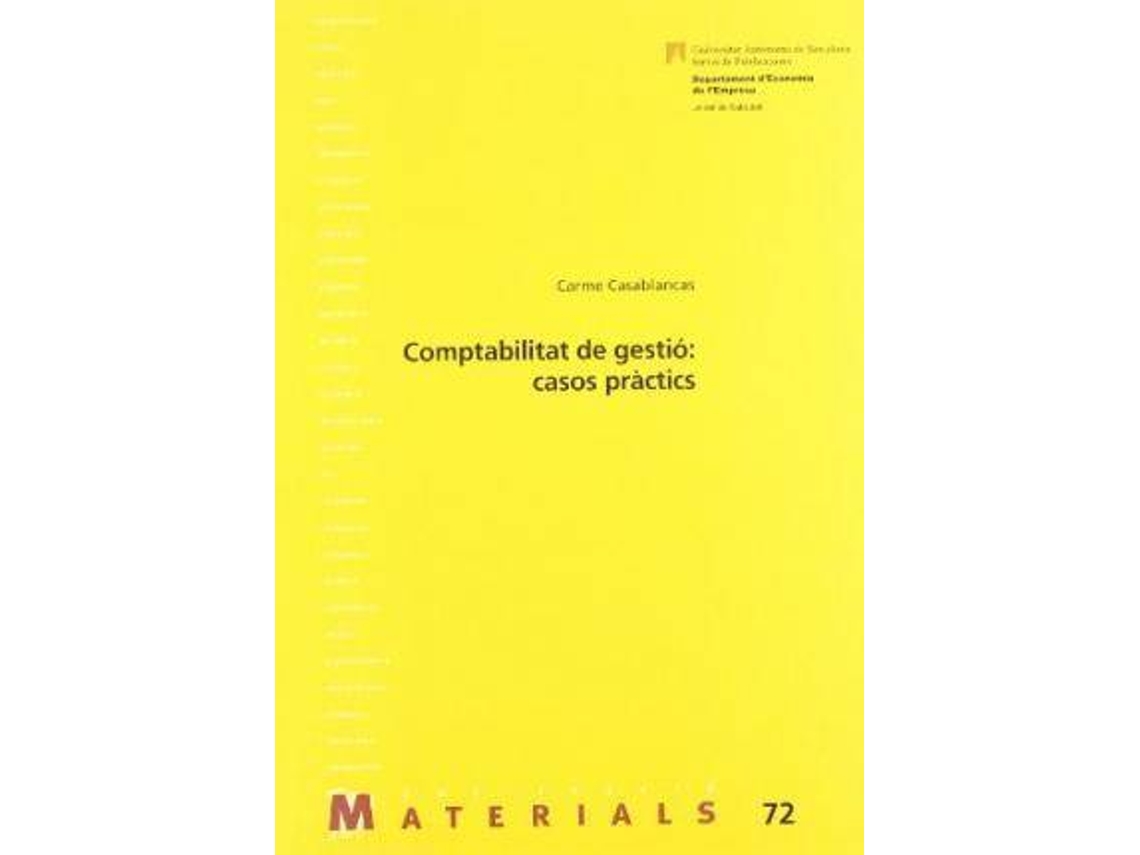 Livro Comptabilitat de gestió casos pràctics de Pastor I Mart Car Casablancas Albert