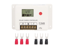 Controlador de Carga Solar PWM 12v 24v 10a com LCD e Chip de 32 Bits | S/MARCA