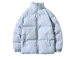 Chaqueta De Invierno Para Hombre Relleno De Pluma Acolchada Impermeable Ligera Para Nieve Ski Viajes Al Aire Libre Azul Claro Xl