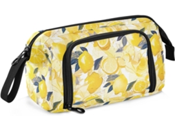 Estojo Grande Amarelo limão com Alça para Lápis, Ideal Material Escolar. 24 X 9,5 15 Cm
