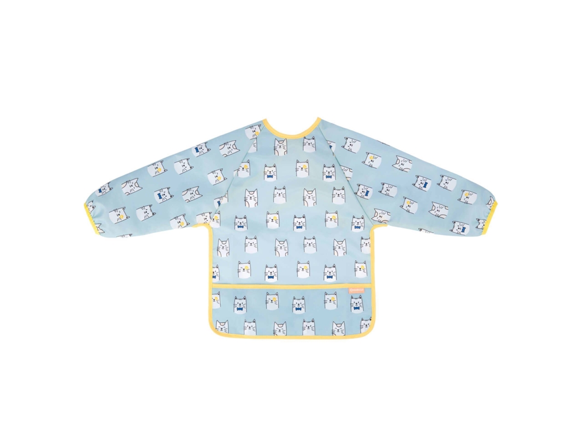 Babete Com Mangas Azul Badabulle