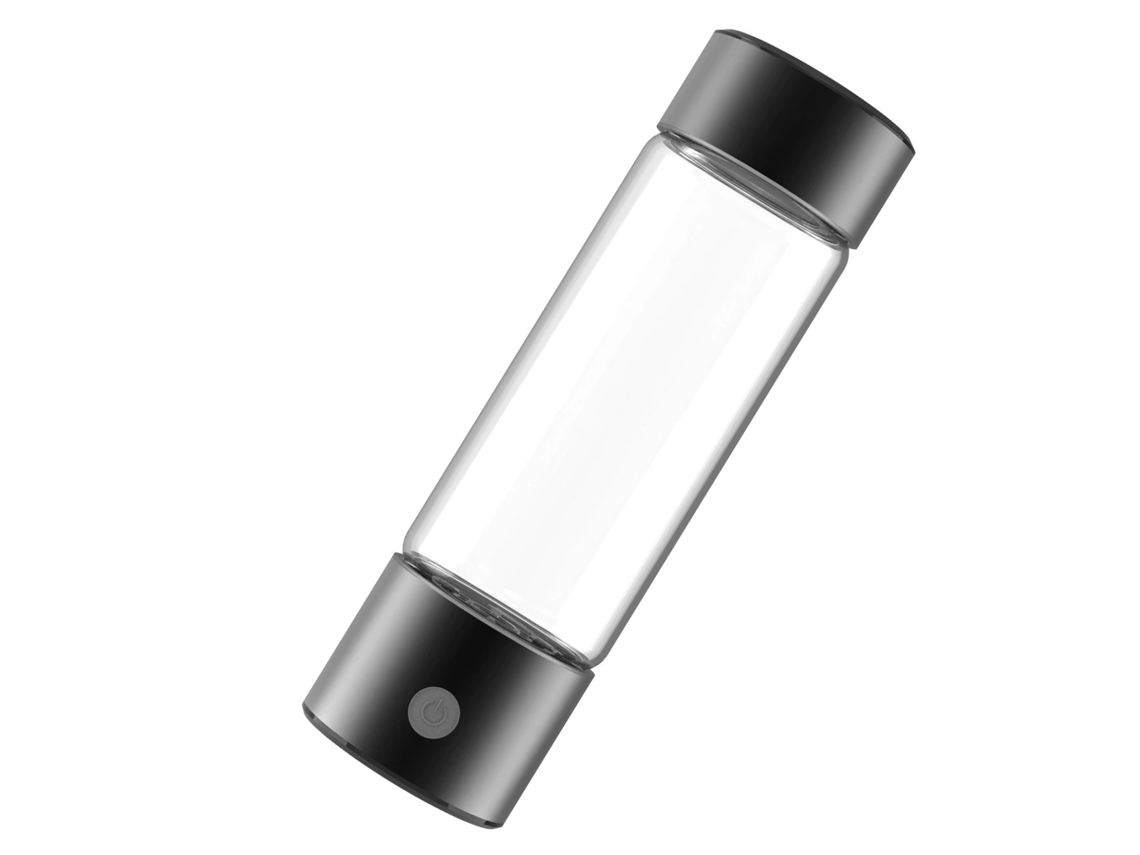 Garrafa de Água de Hidrogênio Portátil 460ml Preta Usb
