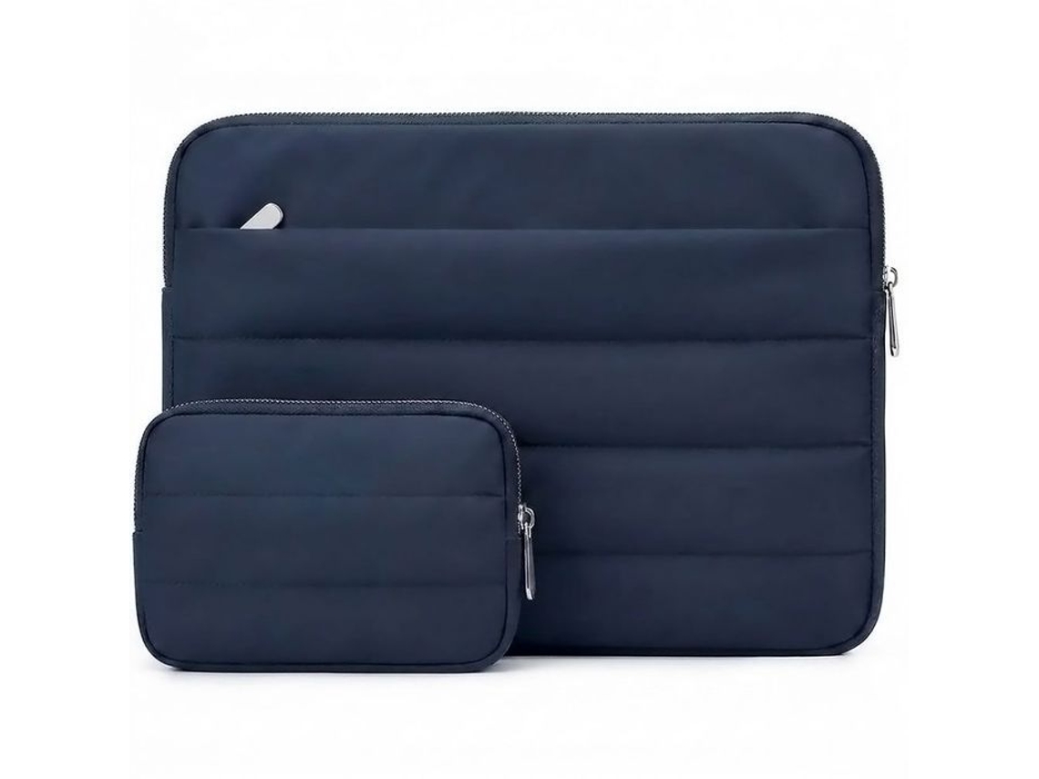 Capa Para Laptop De 13 Polegadas Com Compartimento Para Macbook Air 13 M5 M4 M3 M2 M1 - Azul Marinho