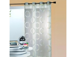 Voile Em Organza Jacquard Redondo Ivoire 140x240 Cm