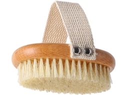 Escova Esfoliante Corporal De Madeira Garvalon Com Cerdas Naturais, Confortável Para Remover Células Mortas Da Pele E