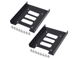 Yuru 2 Kits de Fixação Interna para Ssd de 2.5" e Hd de 3.5" em Metal Instalação Fácil com Parafusos Incluídos