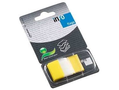 Separador Index Marcador 25x43mm 50 Folhas Amarelo