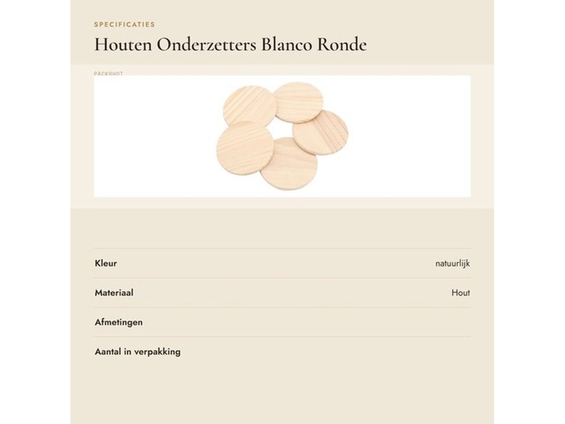 Conjuntos De Apoio Em Madeira - Blanco - Redondos - 20 Unidades - Para Desenho E Pintura - Natural - Perfeito Para Atividades De Arte E Criatividade