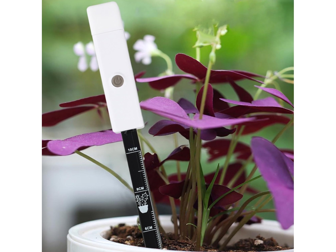 Medidor De Umidade Do Solo Para Plantas Com Luz Leitura, Portátil Jardinagem Em Casa, Quintal E Jardim, Branco