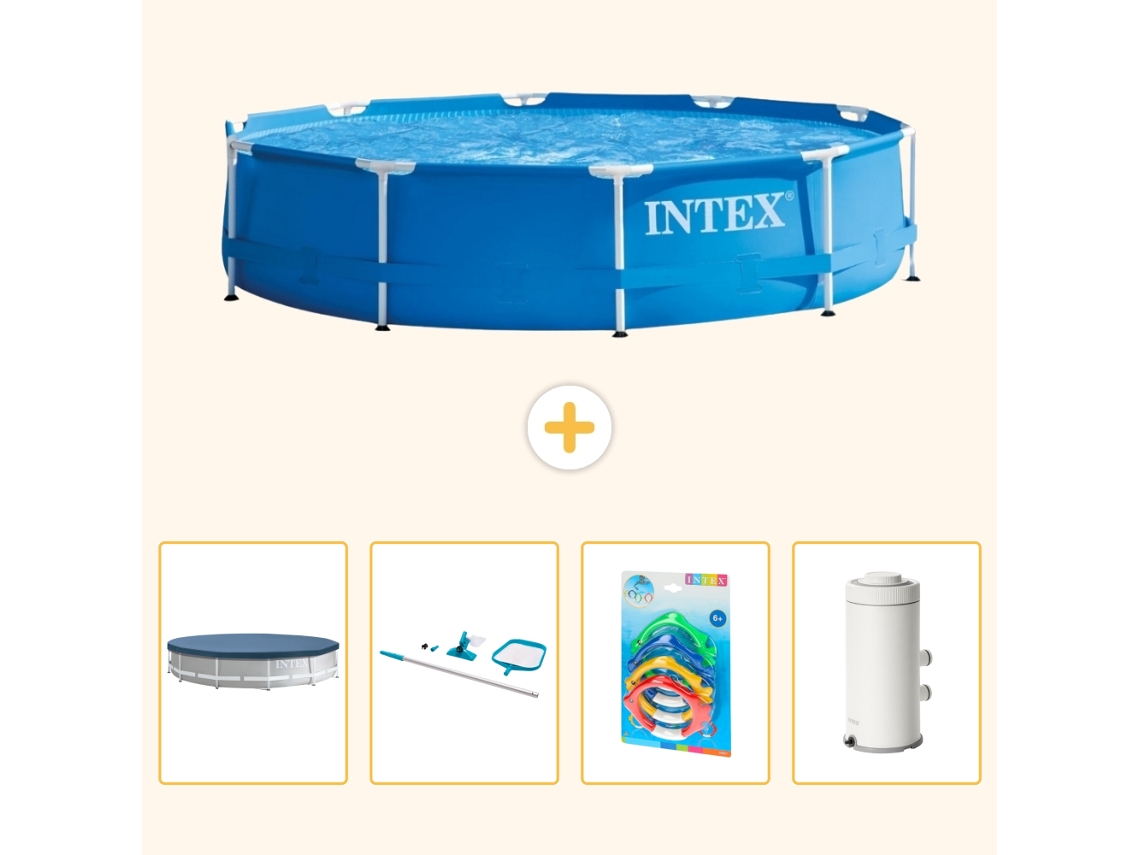 Intex Piscina Com Estrutura Redonda - 366x76 Cm - 5-peças S151
