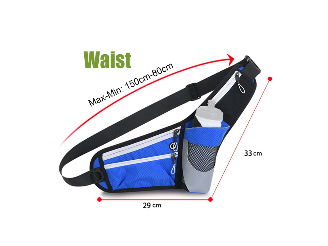Bolsa Cintura com Porta Garrafa Impermeável e Refletiva | S/MARCA