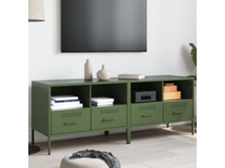 Móveis De Tv 2 Pcs 68x39x50,5 Cm Aço Verde-azeitona Dkd Home Decor
