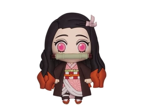 Monograma magnético colecionável de plástico Nezuko Kamado de 6 cm do Demon Slayer oficialmente licenciado