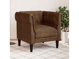 Vidaxl Sofá Chesterfield Tecido Castanho