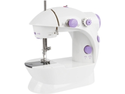 Máquina De Costura Semiautomática Com Pedal, Linha Simples, Agulha Dupla, Mini Máquina Portátil