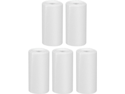 5 rolos de papel térmico branco, sem tinta, para câmeras instantâneas, sem marca