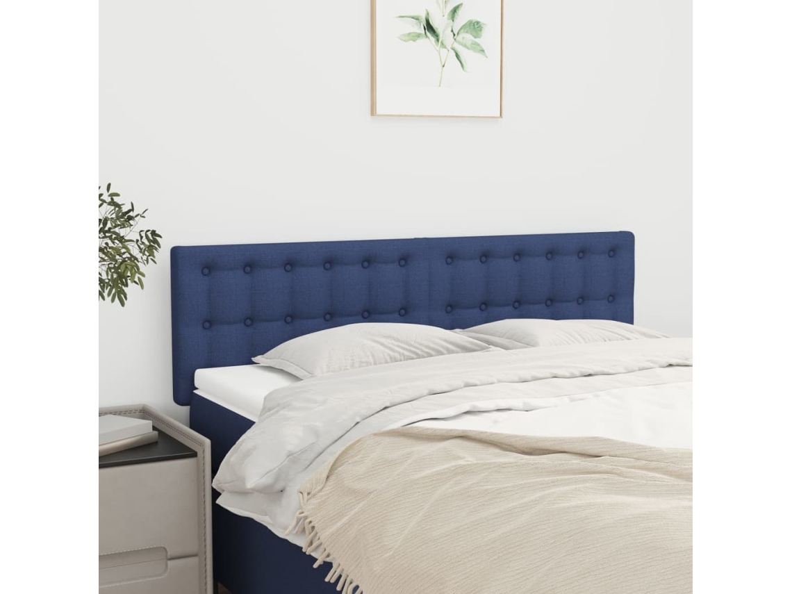 Vidaxl Cabeceiras Azul 144x5x78/88 Cm Tecido