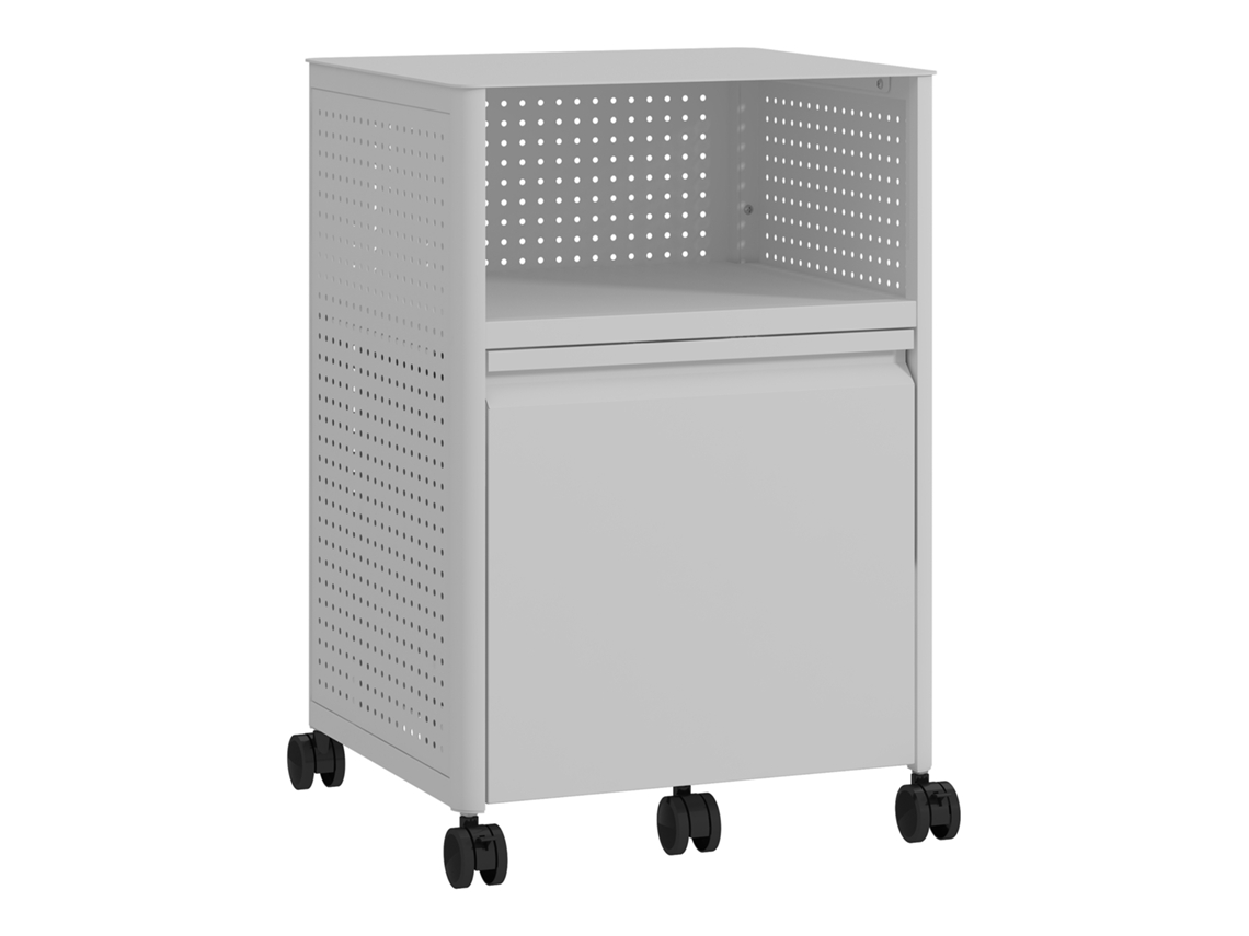 Armário De Arquivo Com Rodízios Velvevn Com 1 Gaveta Aço, 54x 40x36 Cm Branco [EN.CASA]