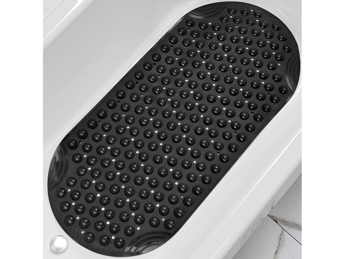 HEXINYIGJLY Tapete Antiderrapante para Banho 88x40cm Preto