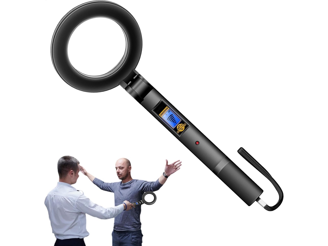 Detector De Metais Portátil, Dispositivo De Varredura Dobrável De 360°, Com Detecção De Som E Vibração.
