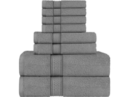 2026 juego de Toallas Grises, 2 Toallas de Baño, 2 Toallas de Manos Y 4 Toallitas, Algodón 600 Gsm Absorbente