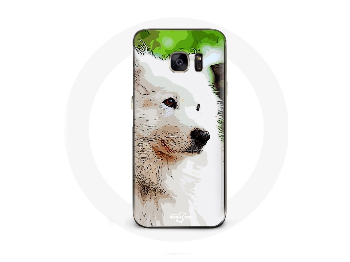 Capa para Samsung Galaxy S6 Cachorro Samoyède Branco