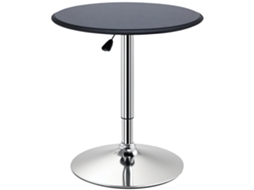 Conjunto de 2 Banquetas de Bar PONTOCASA com altura ajustável, encosto, apoio para os pés, brancas, dimensões 38,5x40x76,5-97,5 cm