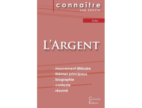 Livro Fiche De Lecture Largent De Emile Zola De Émile Zola (francês)