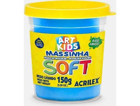Plasticina ACRILEX Soft Azul 150 g (Idade Mínima: 3 anos)