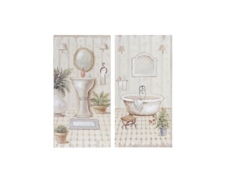 Pintura Dkd Home Decor Banhos (15 X 3 X 30 Cm) (2.