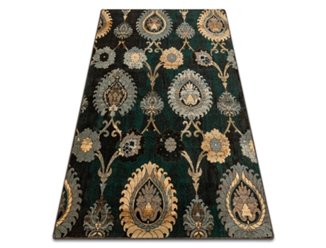 Tapete de Lã DYWANY LUSZCZOW Polonia Olivo Ornamento Patyna Verde