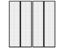 Vidaxl Cortinas De Porta Anti-insetos Magnéticas 2 Pcs 220x100cm Preto